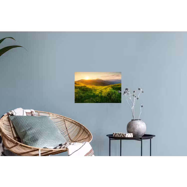 Muursticker - Gras - Heuvels - Zon - Natuur - Landschap — 4