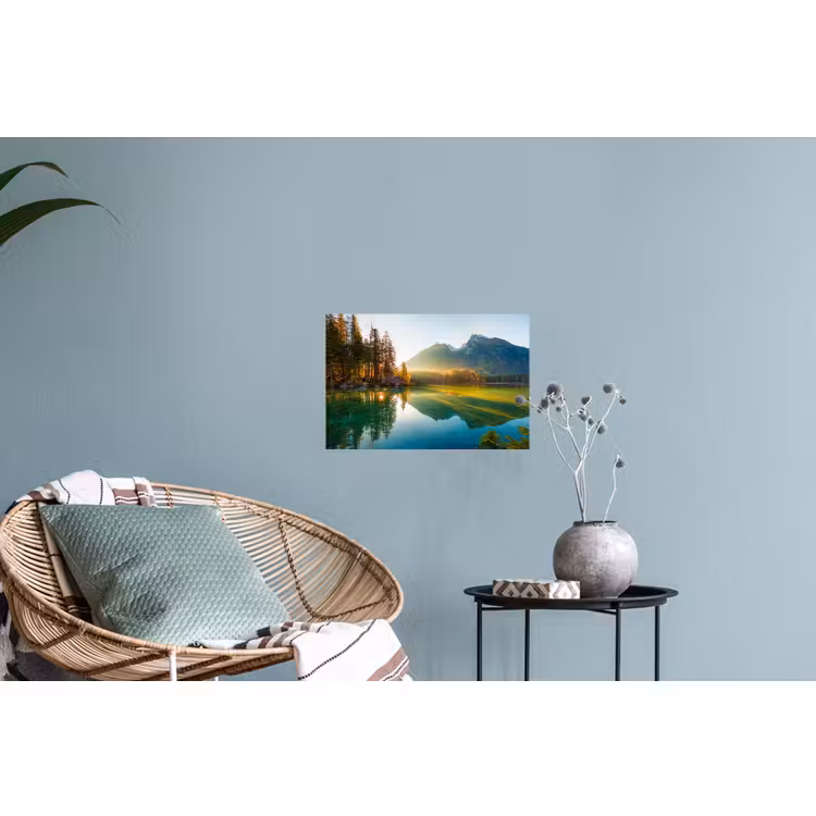 Muursticker - Meer - Bos - Bergen - Natuur - Zon - Landschap — 4