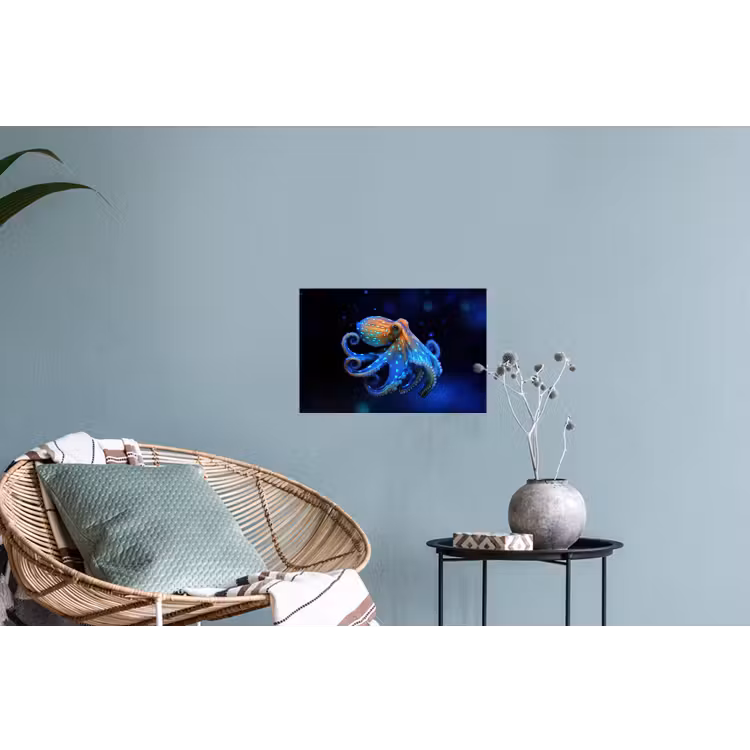 Muursticker - Octopus - Stippen - Blauw - Zee — 4
