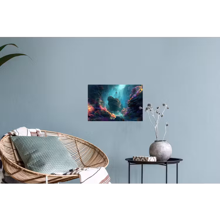 Muursticker - Schip - Hout - Koraalriffen - Zonlicht — 4