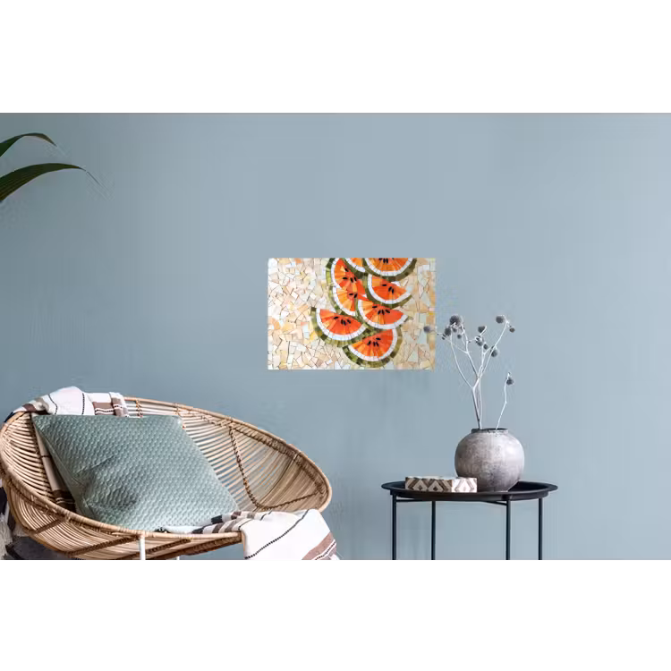 Muursticker - Mozaïek - Watermeloen - Rood - Pitten — 4