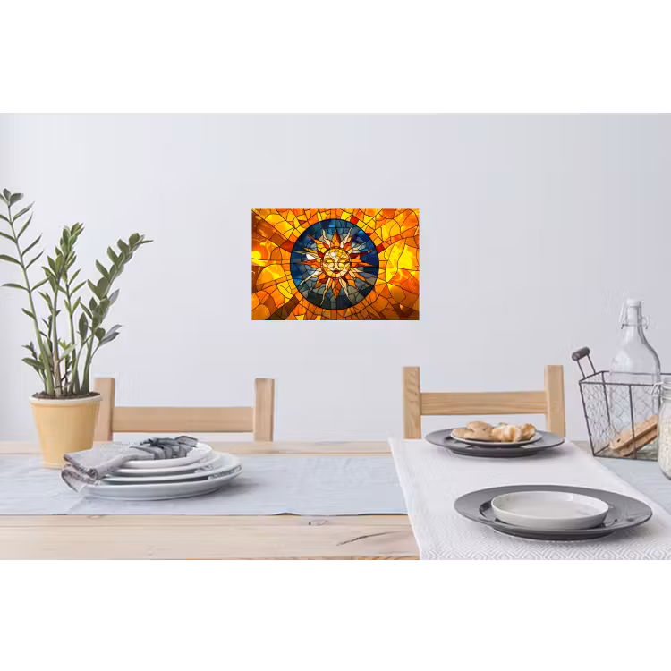 Muursticker - Mozaïek - Zon - Geel - Cirkel — 3
