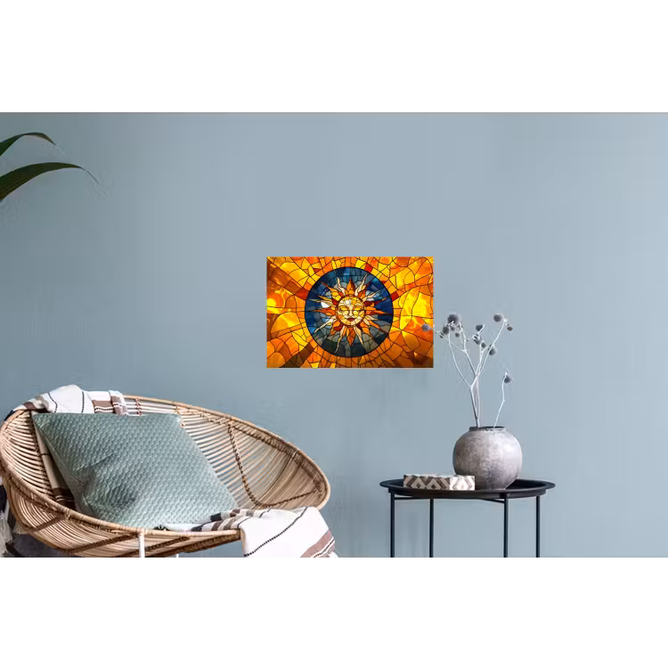 Muursticker - Mozaïek - Zon - Geel - Cirkel — 4