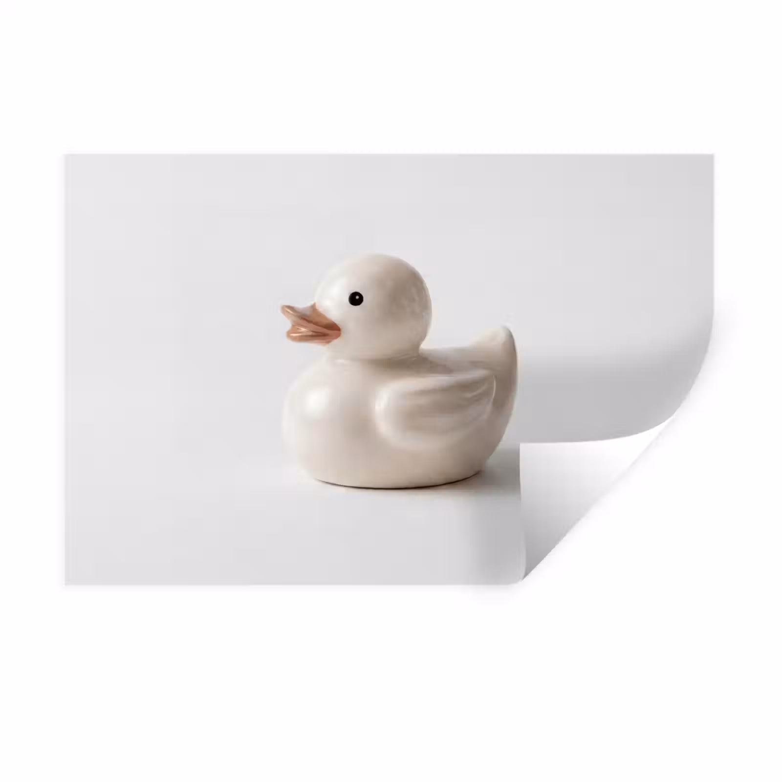 Muursticker - Badeend - Minimalistisch - Wit — 1