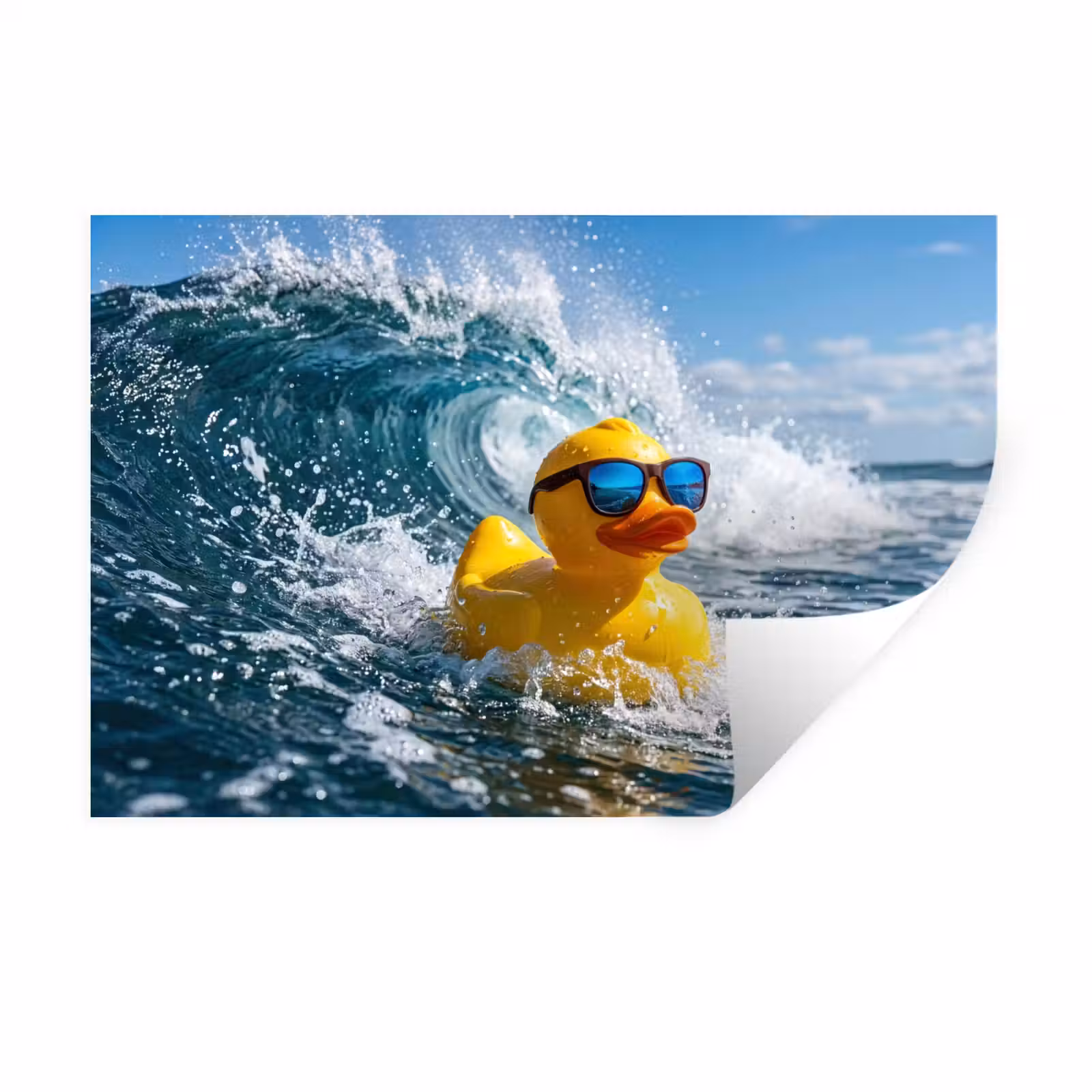 Muursticker - Badeend - Stoer - Golven — 1