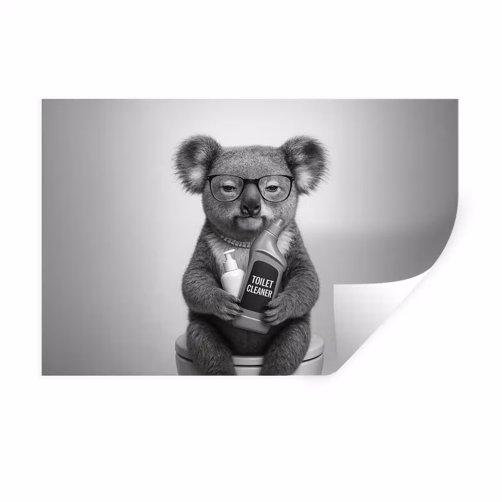 Muursticker - Koala - Bril - Toilet — 1
