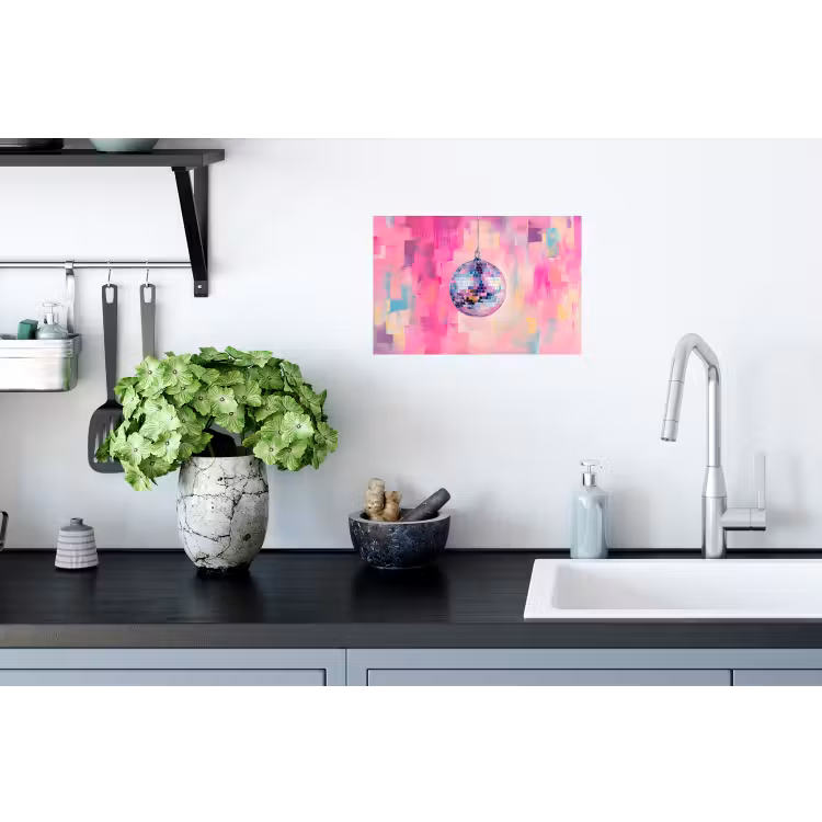 Muursticker - Discobal - Pink - Verf — 2