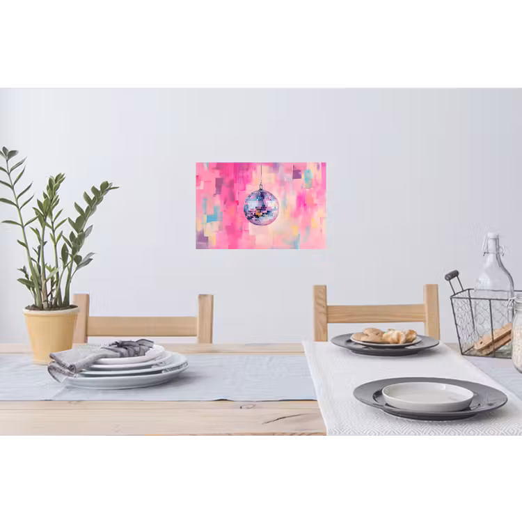 Muursticker - Discobal - Pink - Verf — 3