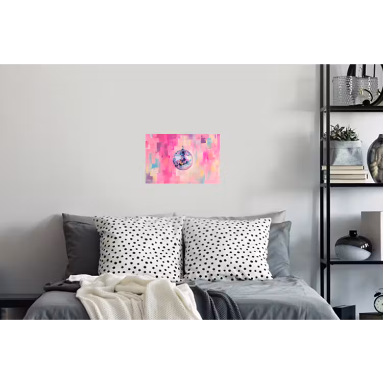 Muursticker - Discobal - Pink - Verf — 5