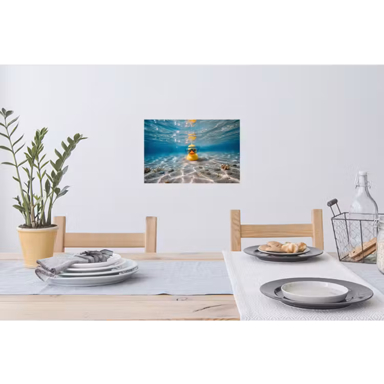 Muursticker - Duikbril - Eend - Water — 3