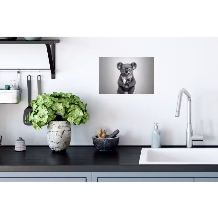 Muursticker - Koala - Bril - Toilet — 2
