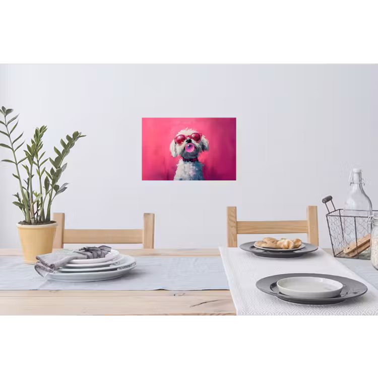 Muursticker - Pink - Hond - Bubbel — 3