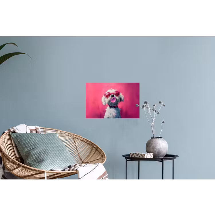 Muursticker - Pink - Hond - Bubbel — 4