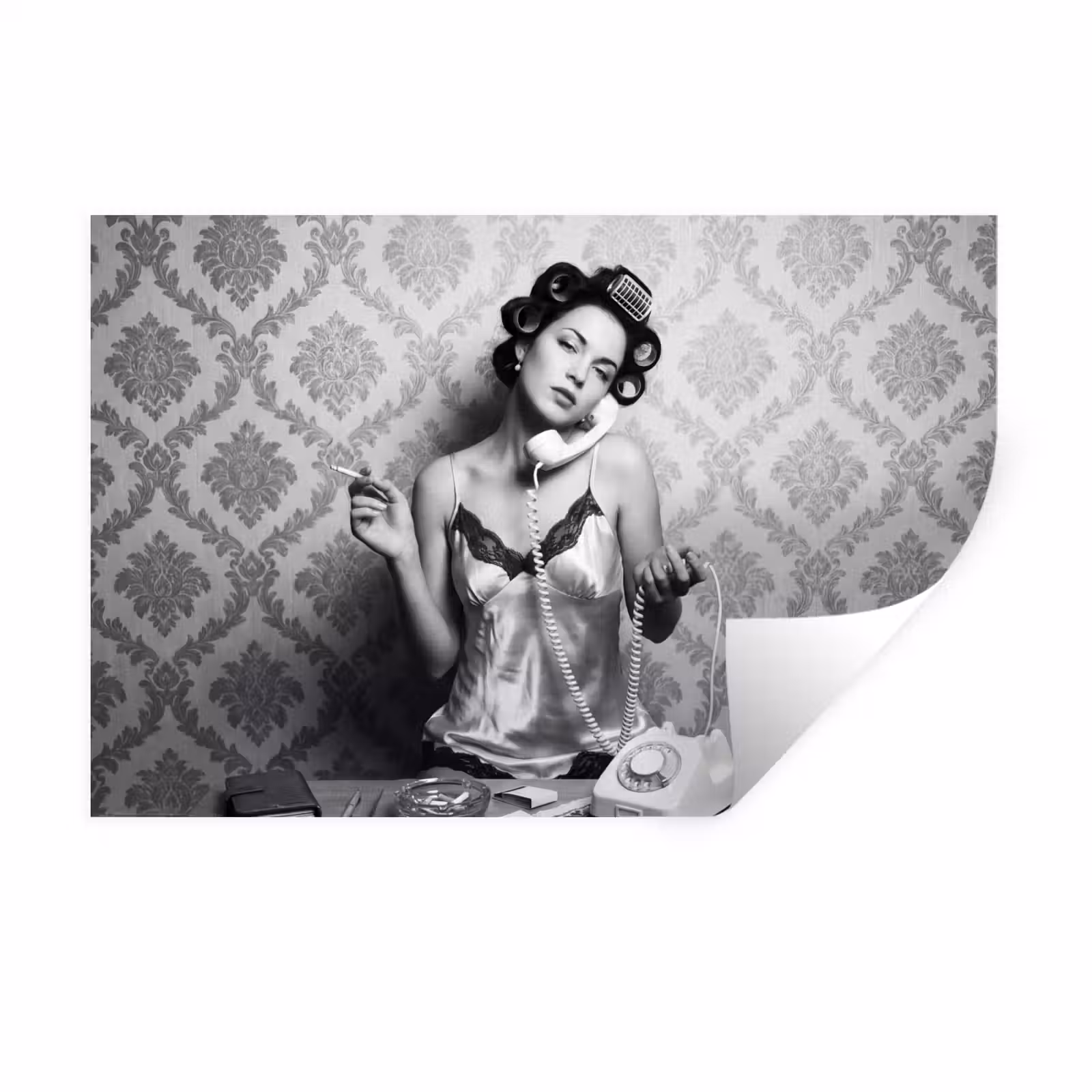 Muursticker - Chic - Vrouw - Zwart - Wit — 1