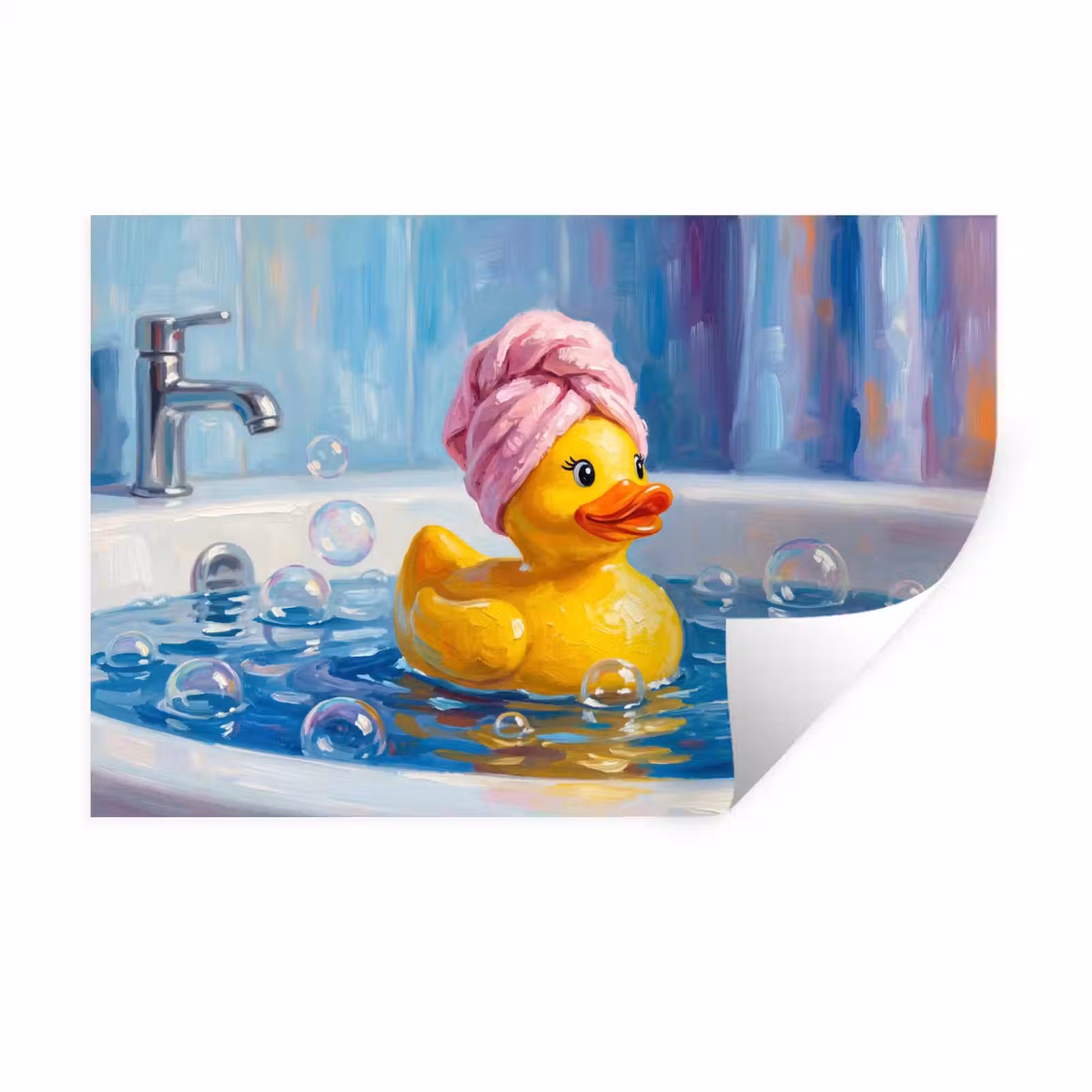 Muursticker - Creatief - Badeend - Kleurrijk — 1