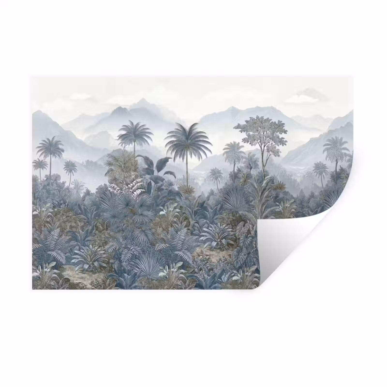 Muursticker - Jungle - Landschap - Blauw — 1