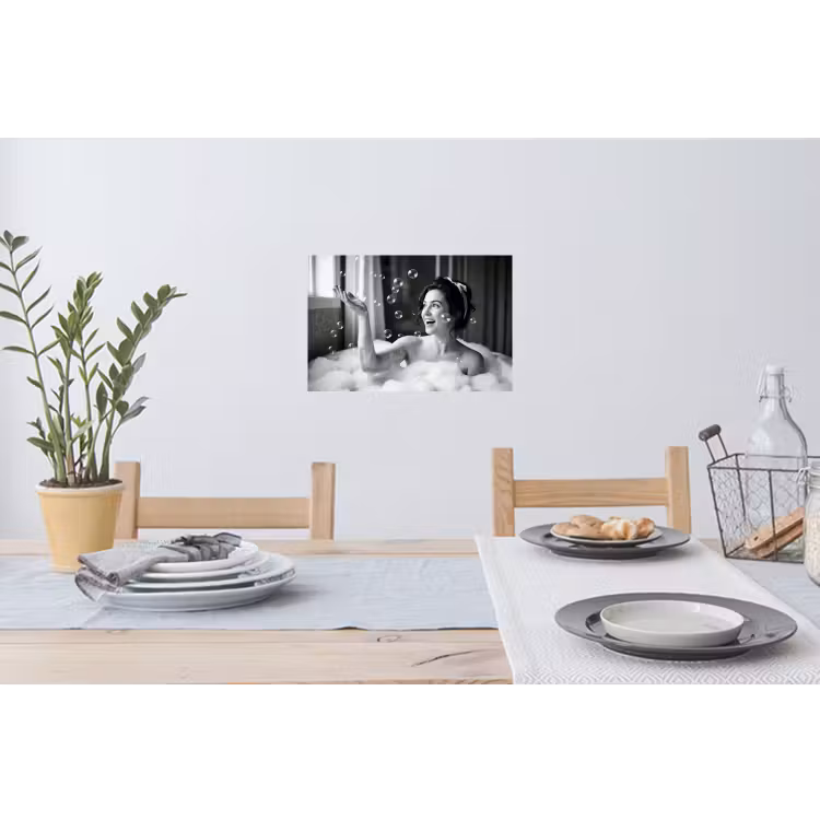 Muursticker - Bad - Bubbels - Zwart - Wit — 3