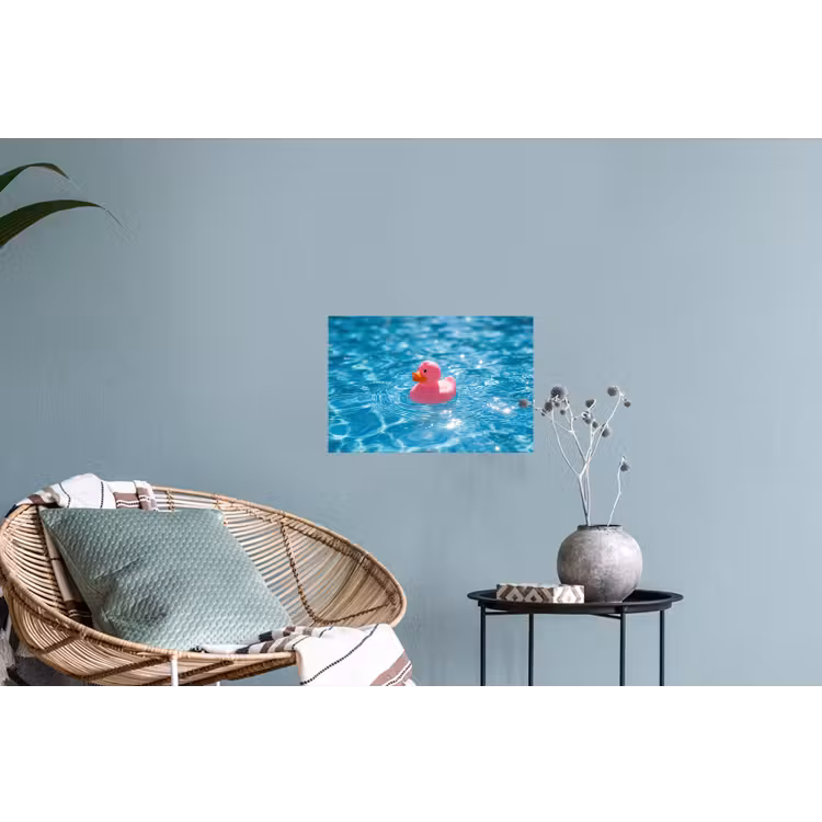 Muursticker - Badeend - Dobberend - Roze — 4