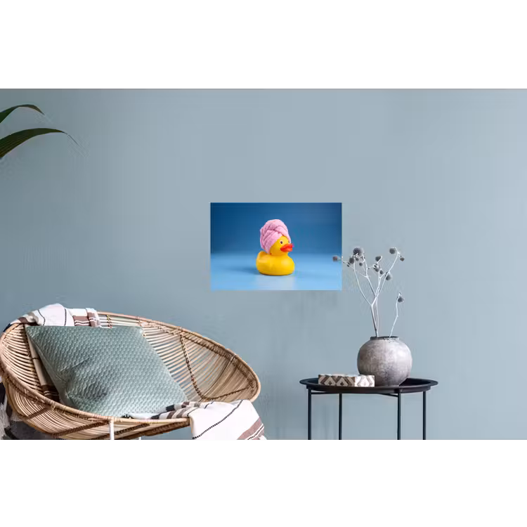 Muursticker - Badeend - Handdoek - Blauw — 4