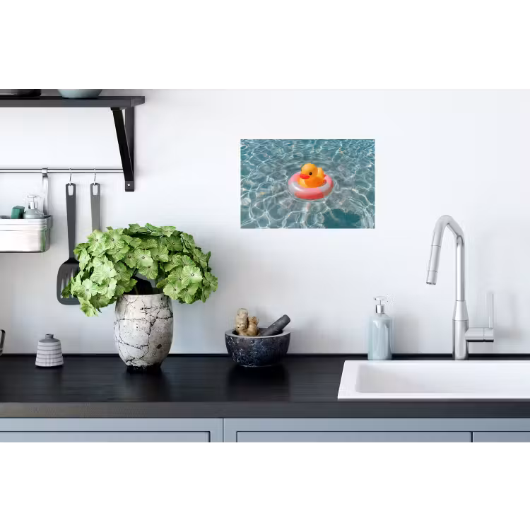 Muursticker - Badeend - Zwemband - Geel — 2