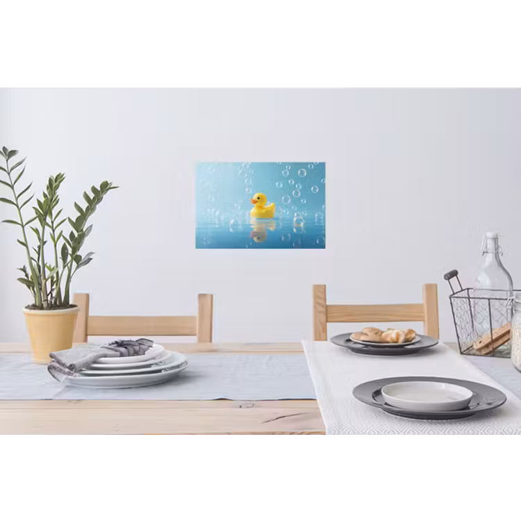 Muursticker - Bubbels - Badeend - Geel — 3