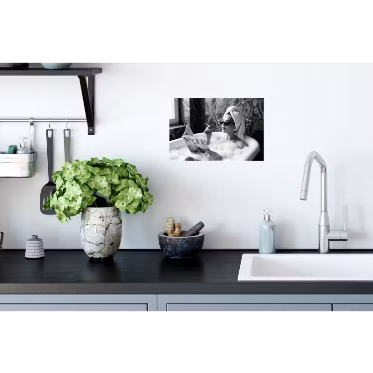 Muursticker - Relaxt - Bad - Zwart - Wit — 2