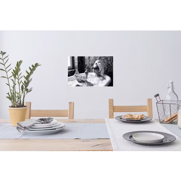 Muursticker - Relaxt - Bad - Zwart - Wit — 3