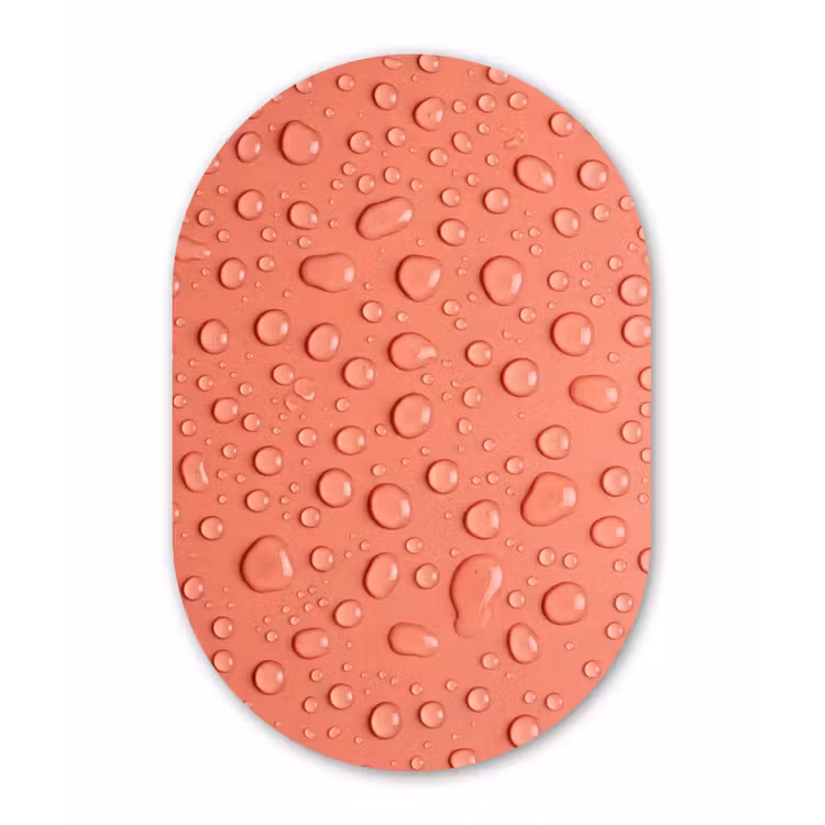 Muurovaal - Kunststof - Water - Druppels - Roze — 3