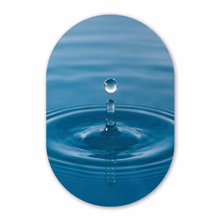 Muurovaal - Kunststof - Waterdruppel - Water - Oppervlakte — 2