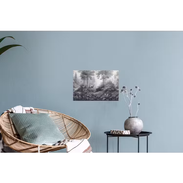 Muursticker - Bos - Hert - Zwart - Wit — 4