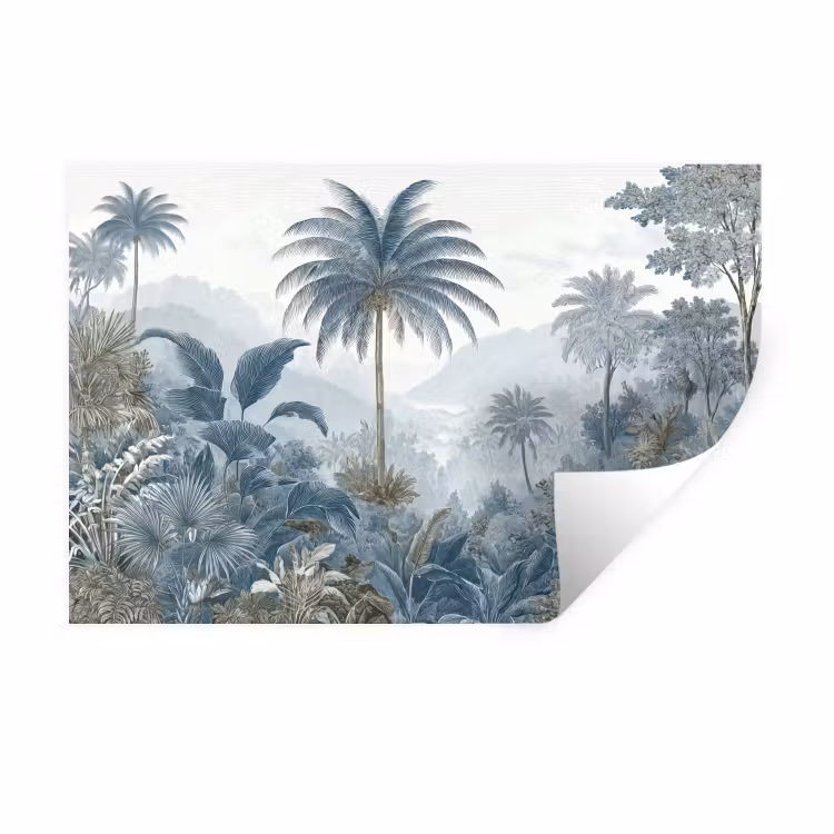 Muursticker - Jungle - Modern - Blauw - Groen — 1