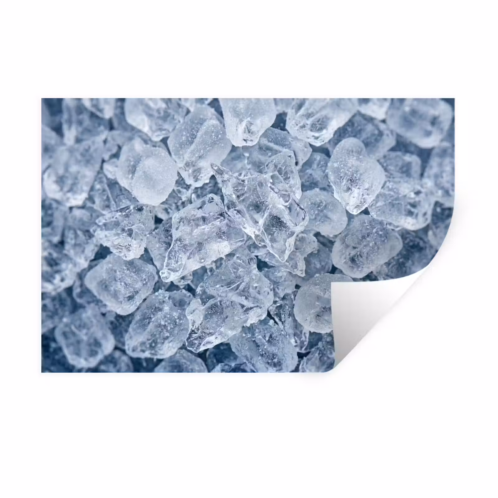 Muursticker - Ijsblokjes - Water - Blauw — 1