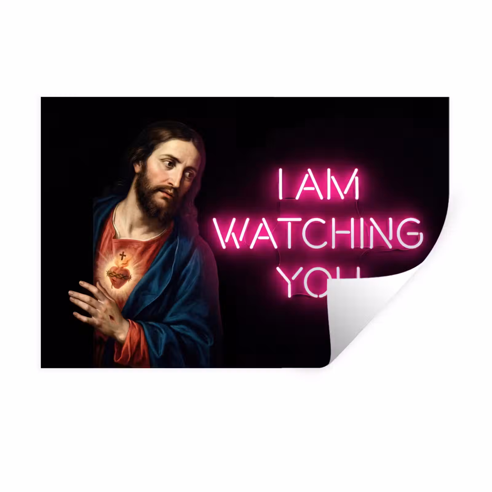 Muursticker - Man - Tekst - Neon — 1