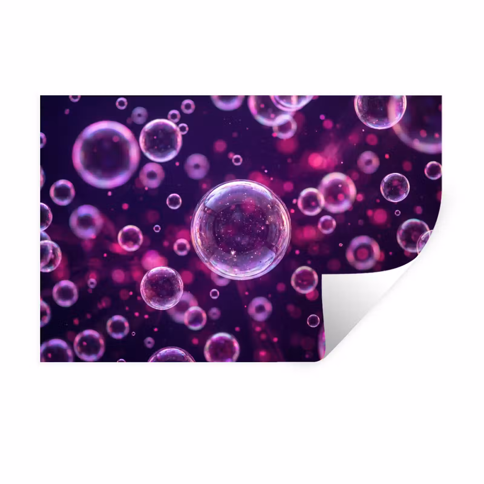 Muursticker - Paars - Bubbels - Schuim — 1