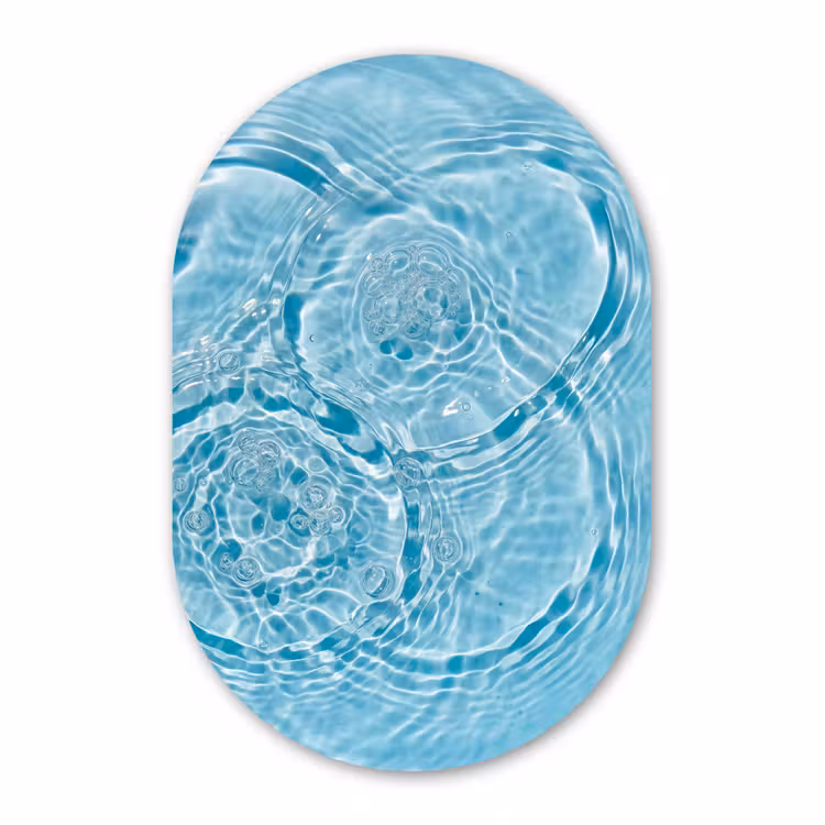 Muurovaal - Kunststof - Water - Blauw - bubbels — 1
