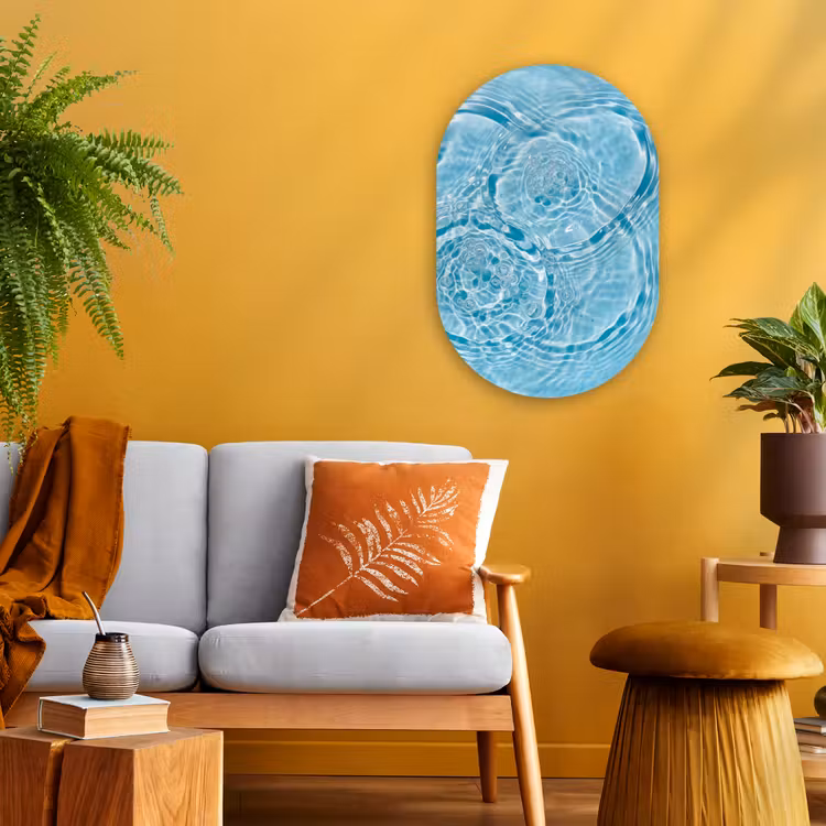 Muurovaal - Kunststof - Water - Blauw - bubbels — 2