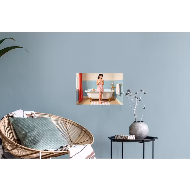 Muursticker - Badkamer - Vrouw - Roze — 4