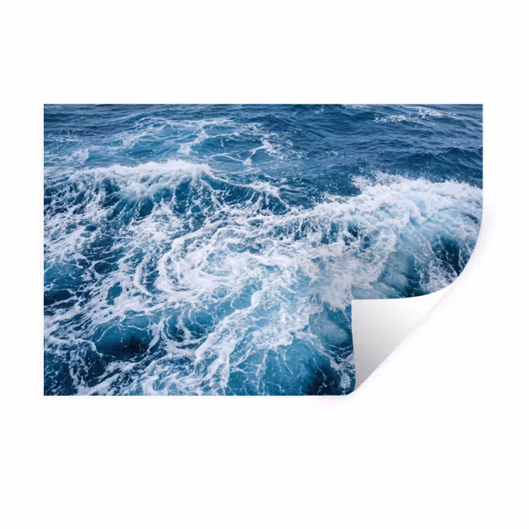 Muursticker - Golven - Oceaan - Blauw — 1