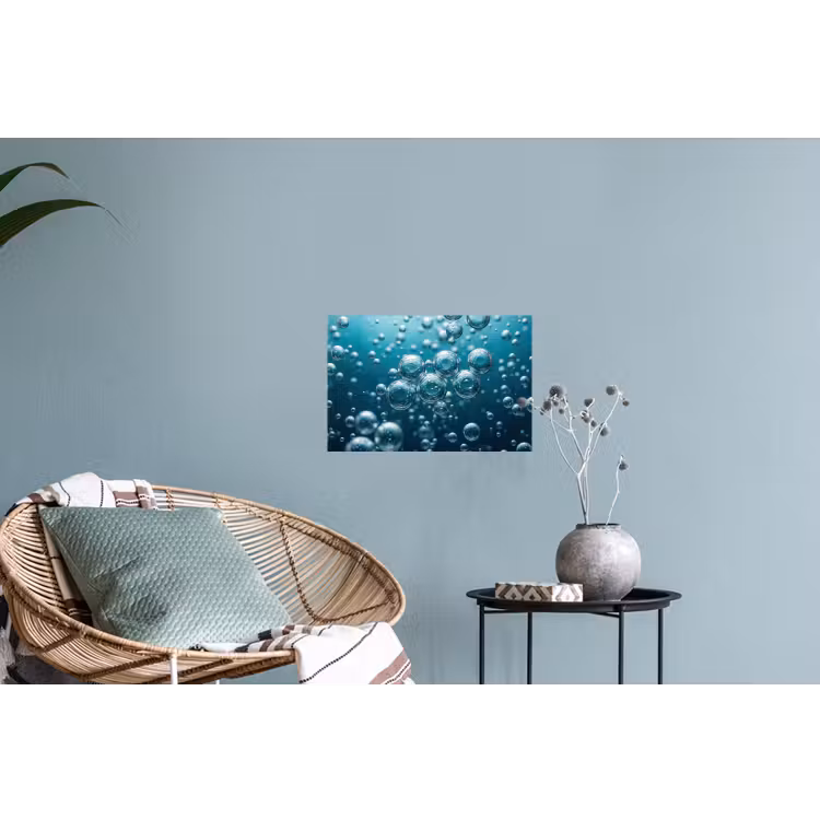 Muursticker - Luchtbellen - Dynamisch - Blauw — 4