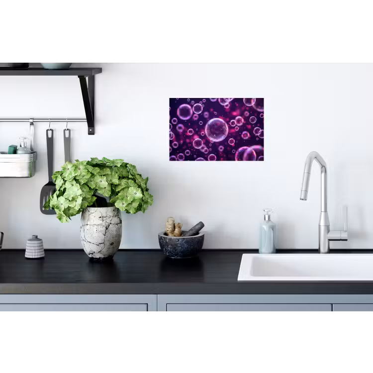 Muursticker - Paars - Bubbels - Schuim — 2