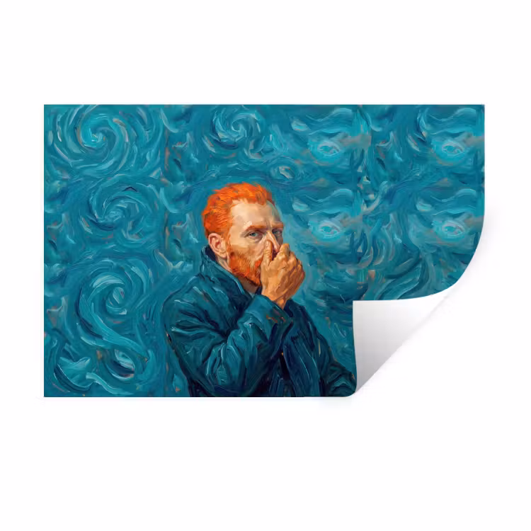 Muursticker - Portret - Klassiek - Blauw — 1
