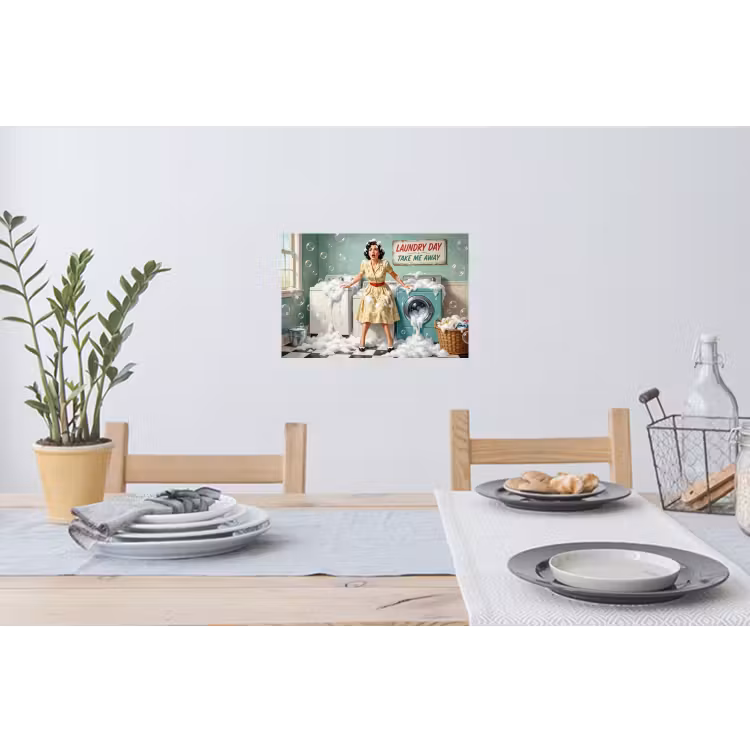 Muursticker - Retro - Blauw - Vrouw — 3