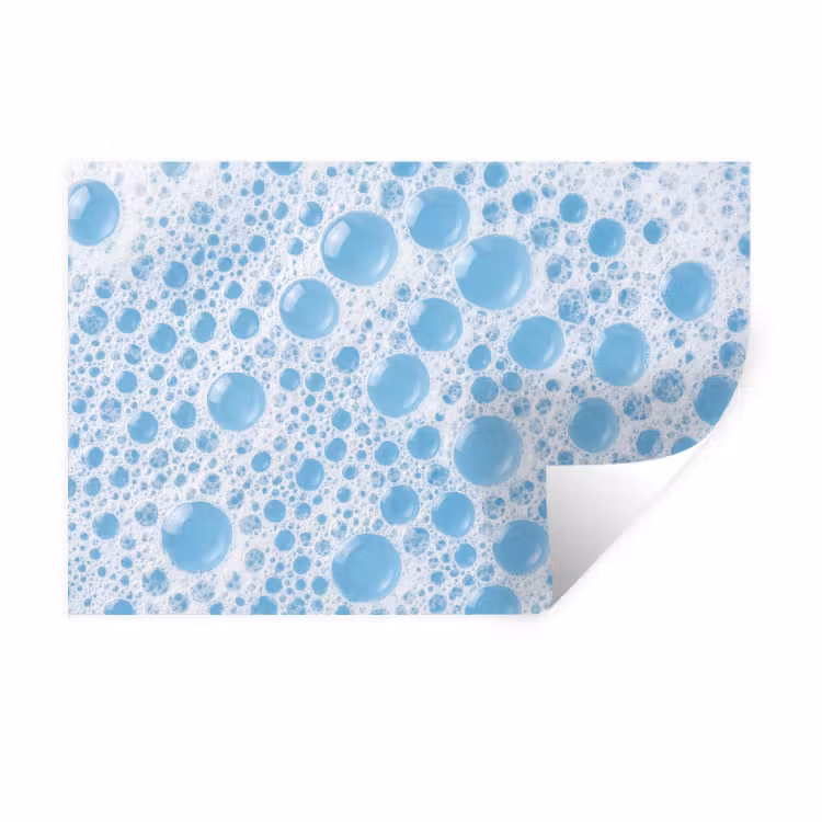 Muursticker - Schuim - Bubbels - Blauw — 1