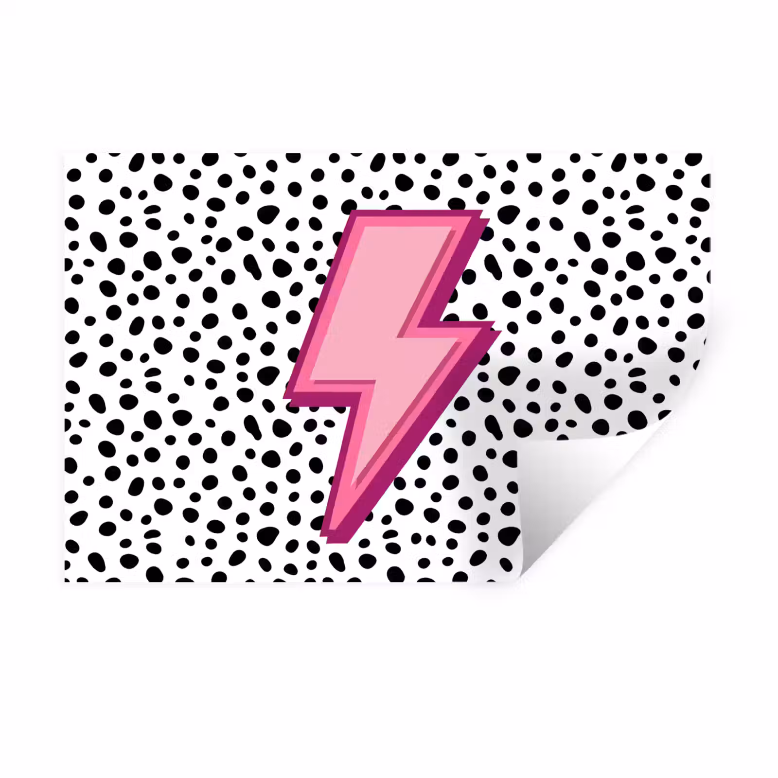Muursticker - Bliksem - Roze - Stippen — 1