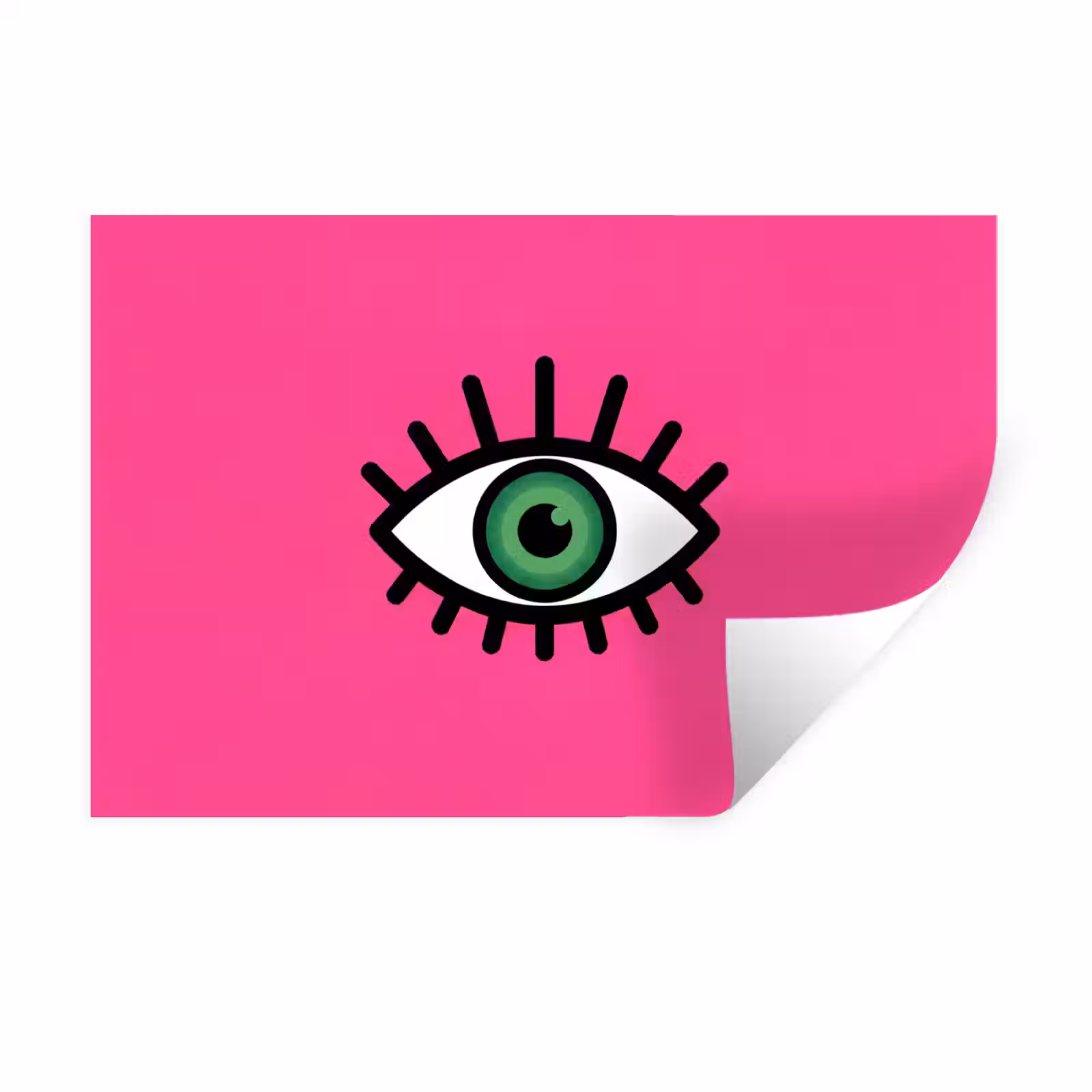Muursticker - Minimalistisch - Oog - Roze — 1