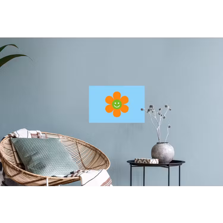 Muursticker - Bloem - Smiley - Kleurrijk — 4