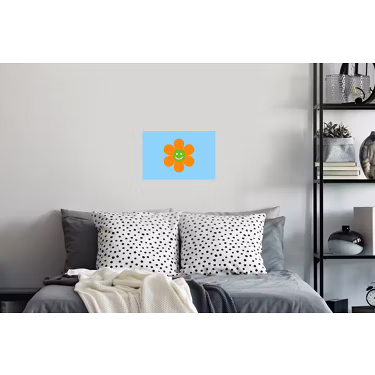 Muursticker - Bloem - Smiley - Kleurrijk — 5