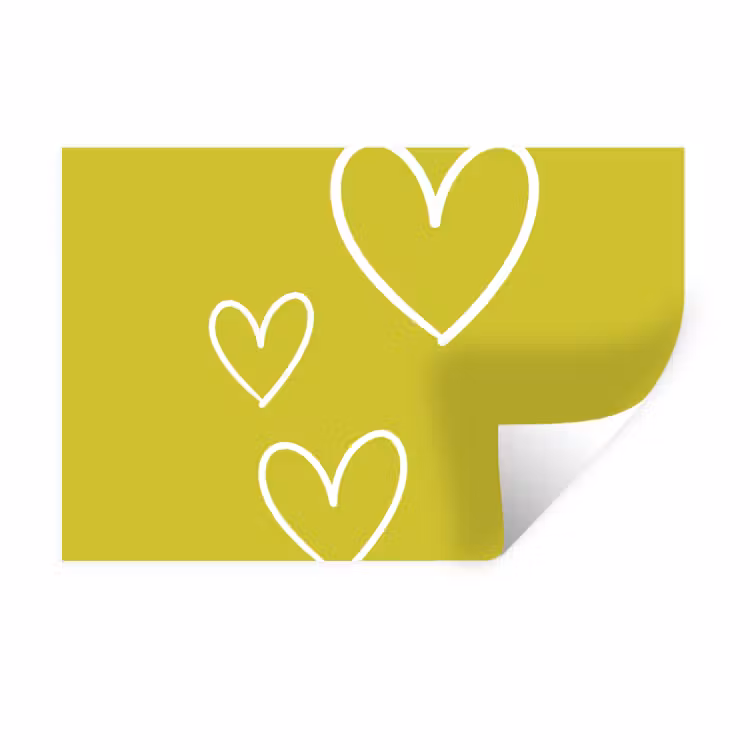 Muursticker - Groen - Hartjes - Wit — 1