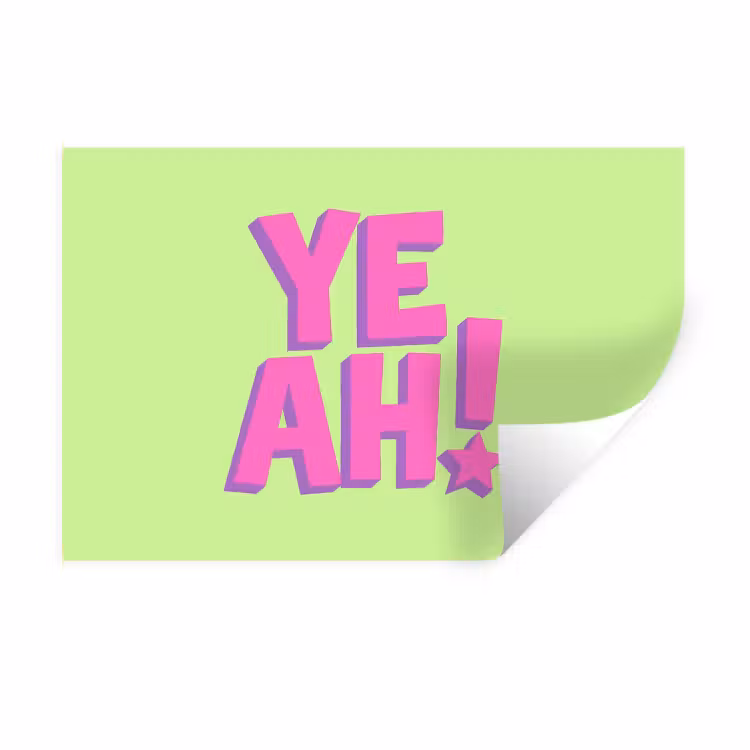 Muursticker - Groen - Neon - Quote — 1