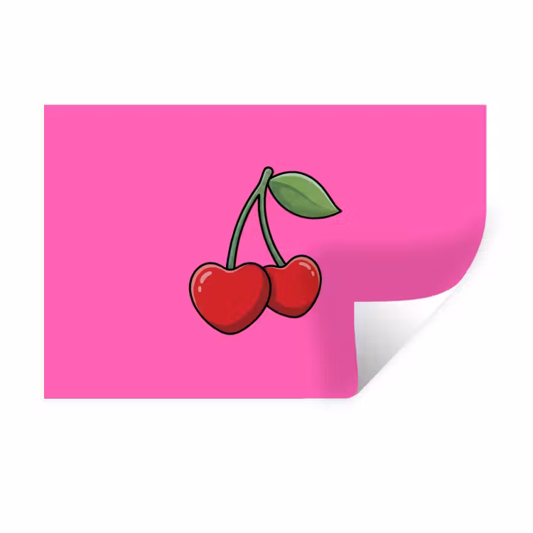Muursticker - Kers - Roze - Fruit — 1